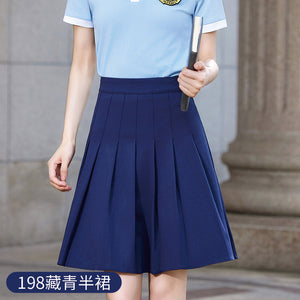 British Preppy Style Summer Shirt Pleated Skirt Suit Kindergarten Teacher Kindergarten Uniform Teacher Kindergarten Teacher Work Clothes Women's Clothing