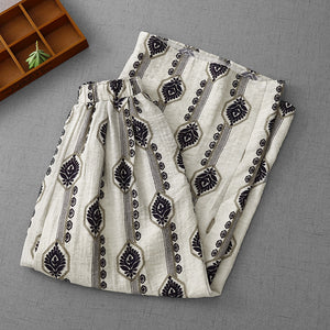 2026 New Style Bohemian Style Casual Pants Wide Leg Pants Long Pants Women's Summer High Waist Holiday Style Pants