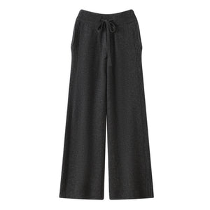 Narrow Casual Women's Sports Wide-Leg Pants High-Waist Slim Version New Long Fashion Straight Spring and Autumn Drape Pants 2025