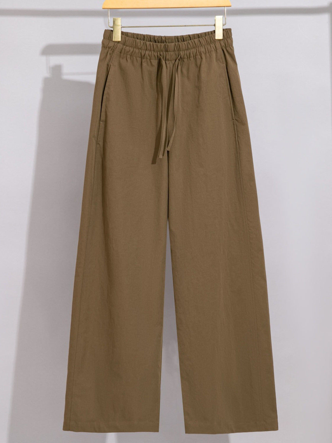 Women's Wide-Leg Pants, Versatile Casual Pants, Drawstring Elastic Waist Straight-Leg Pants, Women's Clothing 2025 New Spring Fashion