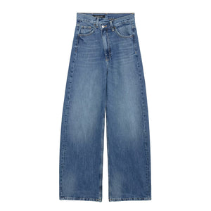 Za Cross-Border Women's Clothing Wholesale European and American Style Spring New Double-Breasted Mid-Waist Straight Wide-Leg Jeans 6688010