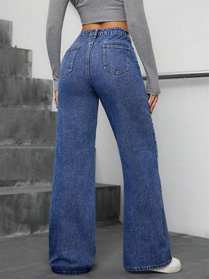 European and American Cross-Border Women's Jeans 25 Autumn New Floral Rhinestone Loose Straight-Leg Pants Jeans Trendy Brand