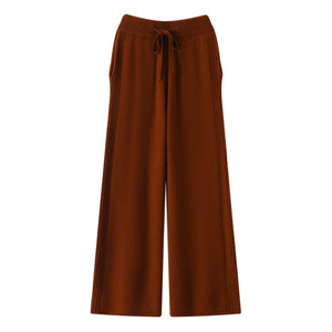Narrow Casual Women's Sports Wide-Leg Pants High-Waist Slim Version New Long Fashion Straight Spring and Autumn Drape Pants 2025