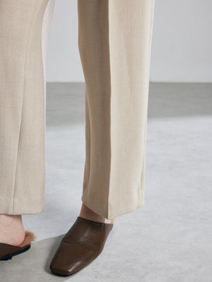 Wide-Leg Pants for Women 2026 Autumn and Winter New Style Drapey Floor-Length Trousers in Off-White Twill Straight-Leg Design with a Sense of Design