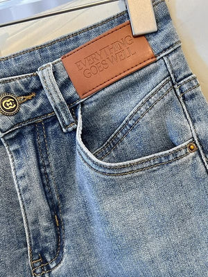 Jeans Women's New 2025 Spring and Autumn Loose High Waist Slimming Straight Leg Pants for Small and Short Narrow Wide Leg Pants
