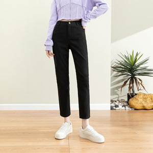 Straight-Leg Jeans for Women, Slimming and Versatile, 2026 Spring New Style, Petite Plus-Size, Cropped Cigarette Pants