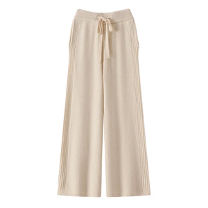 Narrow Casual Women's Sports Wide-Leg Pants High-Waist Slim Version New Long Fashion Straight Spring and Autumn Drape Pants 2025
