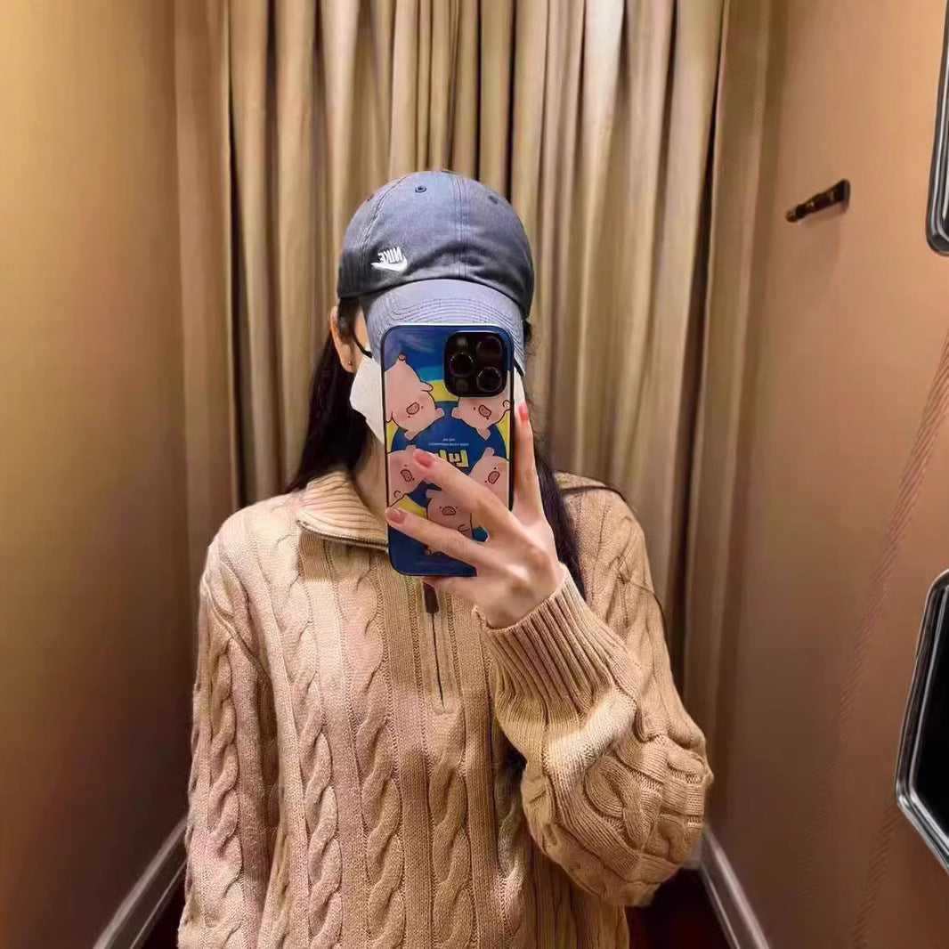 Autumn 2024 new fashion temperament long sleeve solid color all-match knitted top