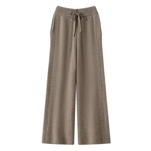 Narrow Casual Women's Sports Wide-Leg Pants High-Waist Slim Version New Long Fashion Straight Spring and Autumn Drape Pants 2025