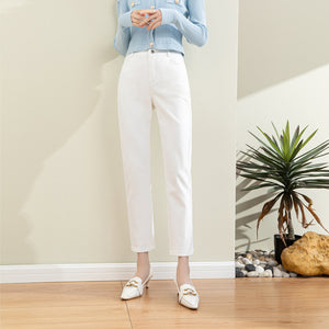 Straight-Leg Jeans for Women, Slimming and Versatile, 2026 Spring New Style, Petite Plus-Size, Cropped Cigarette Pants